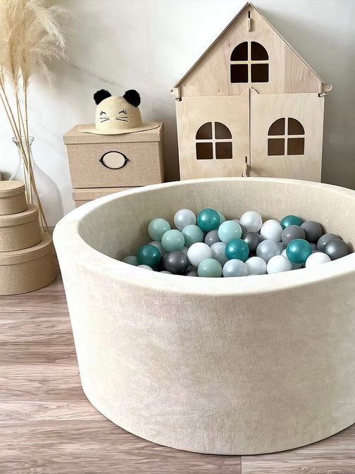 Bällebad Soft Velvet Ecru 90x40cm