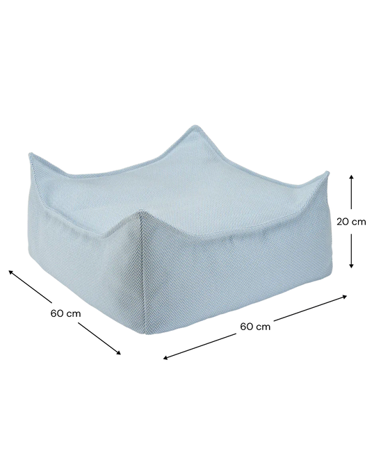 Azure Quadratischer Ottoman für den Außenbereich