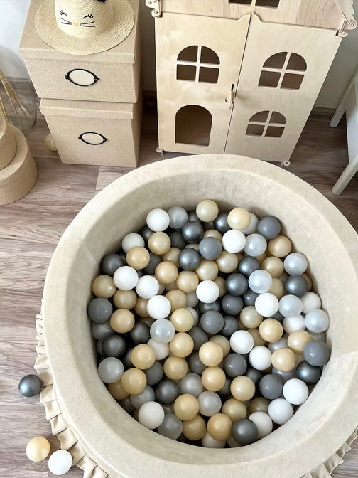 Bällebad Soft Velvet Ecru 90x40cm