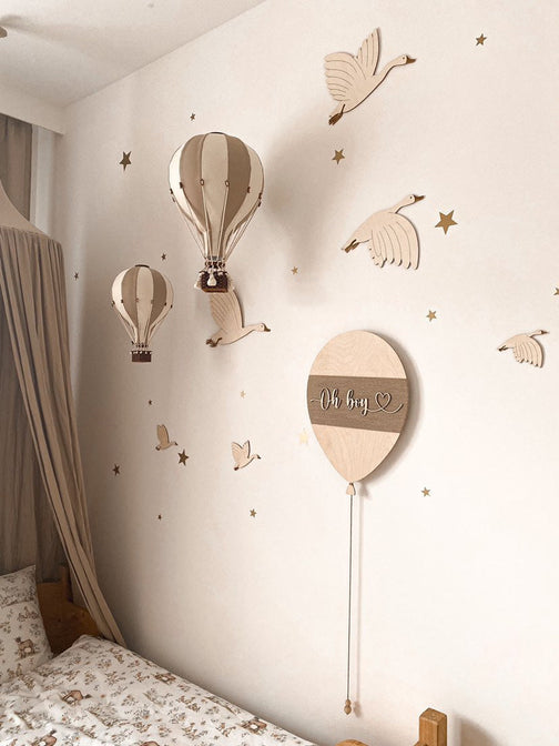 Wandlampe Ballon mit Namen