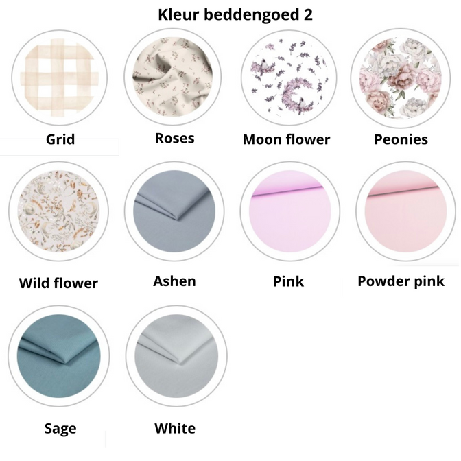 Bettbezug mit Schleifen (mehrere Farben/Muster)