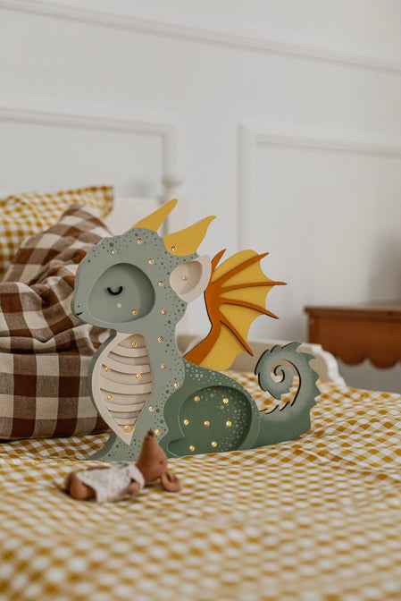 Baby Drachenlampe Jägergrün Nachtlicht