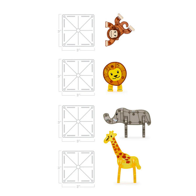 Safari Animals 25 stuks - MagnaTiles
