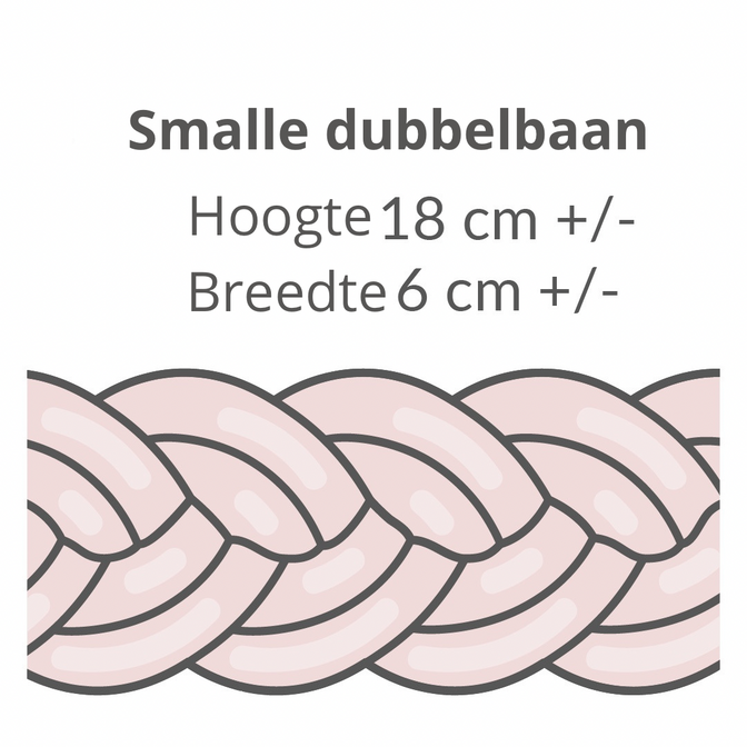 Geflochtene Bettumrandung schmal, doppelspurig - Lulumi 
