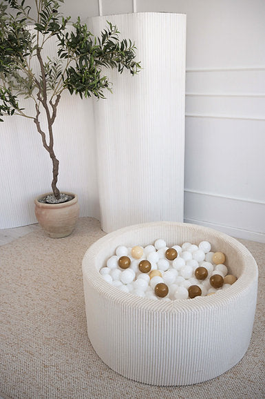 Bällebad Rib Velvet Creme 90x40cm