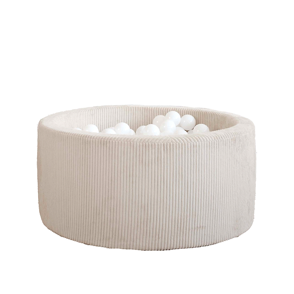 Bällebad Rib Velvet Creme 90x40cm