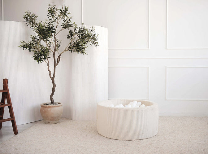 Bällebad Rib Velvet Creme 90x40cm