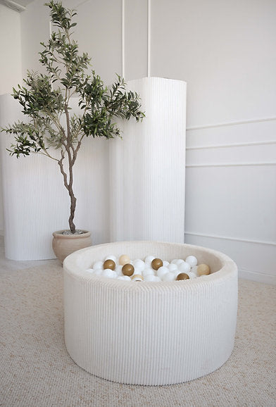 Bällebad Rib Velvet Creme 90x40cm