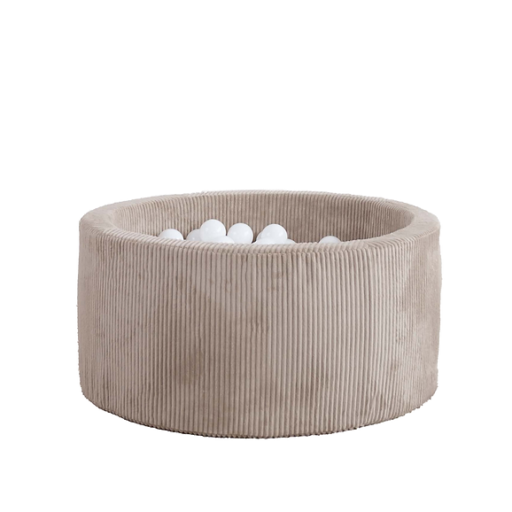 Bällebad Rib Velvet Dunkelbeige 90x40cm