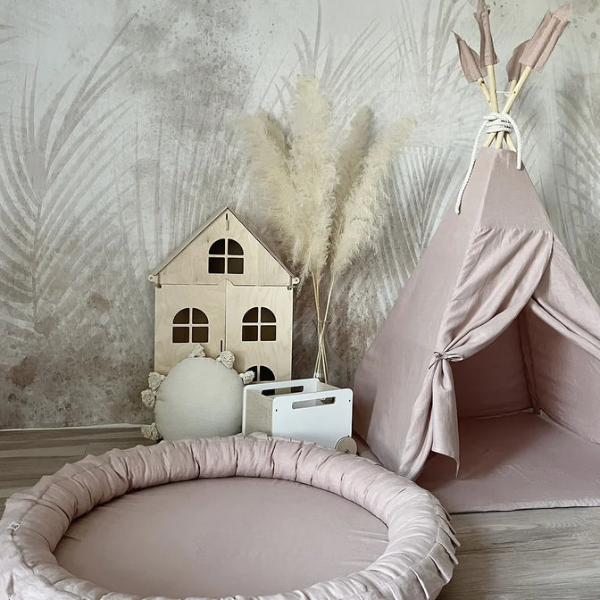 Spielnest Leinen Puderrosa