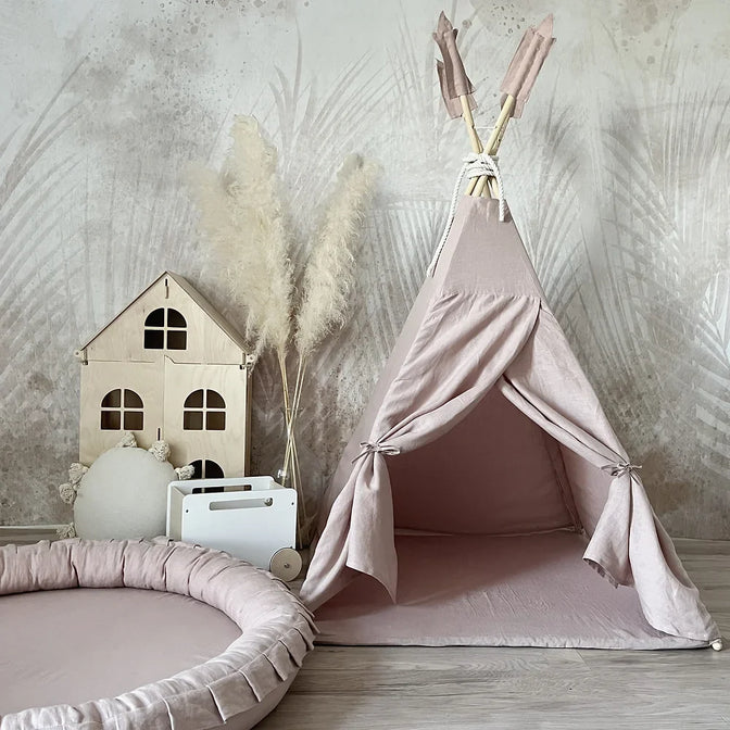 Spielnest Leinen Puderrosa