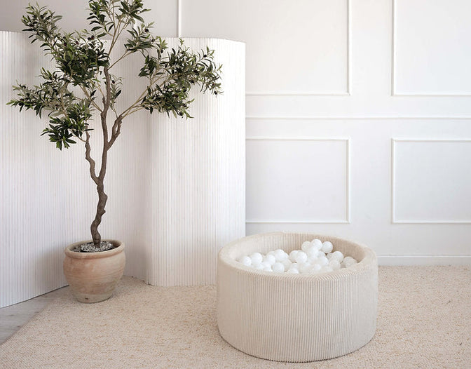 Bällebad Rib Velvet Creme 90x40cm