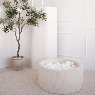 Bällebad Rib Velvet Creme 90x40cm