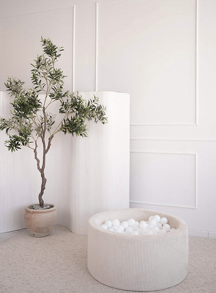 Bällebad Rib Velvet Creme 90x40cm