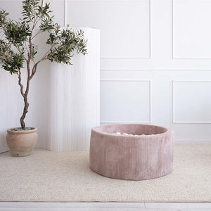 Bällebad Rib Velvet Dirty Pink 90x40cm