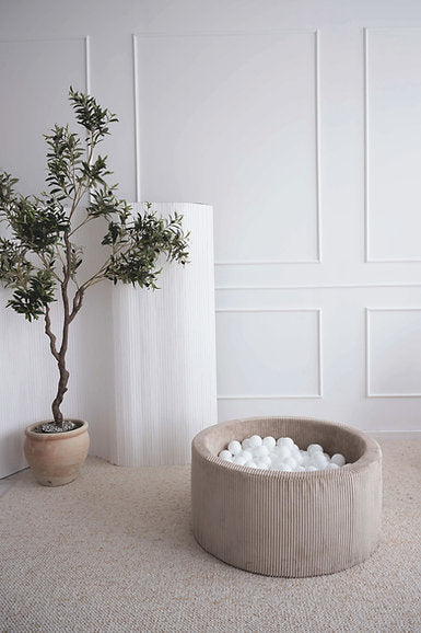 Bällebad Rib Velvet Dunkelbeige 90x40cm