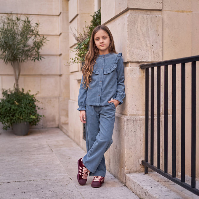 Your Wishes - Rib Denim Wide Leg Pants