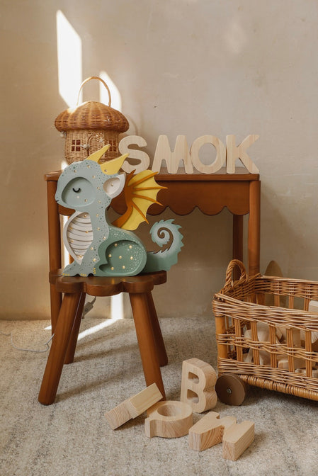 Baby Drachenlampe Jägergrün Nachtlicht