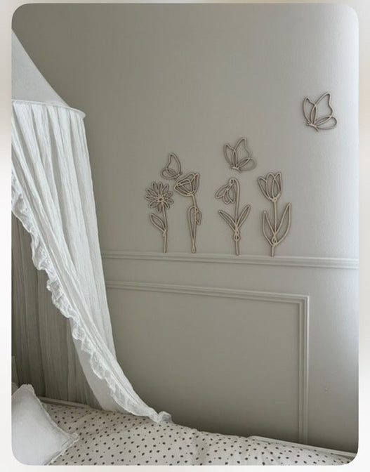 Holzblumen und Schmetterlinge Set Nr. 2