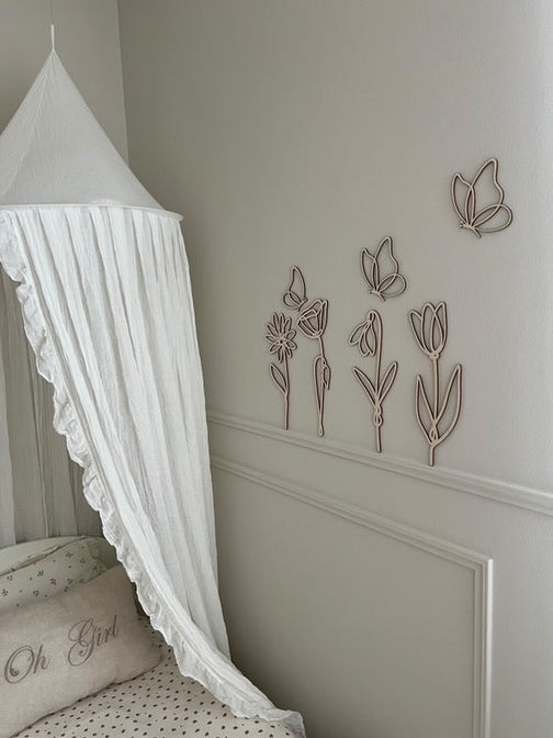 Holzblumen und Schmetterlinge Set Nr. 2