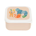 Lunch- &amp; Snackbox-Set mit kopfstehenden Tieren - Petit Monkey