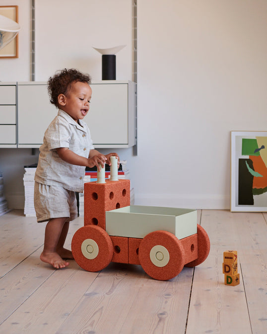3-1 Babywalker - Burnt Orange / Dusty Green