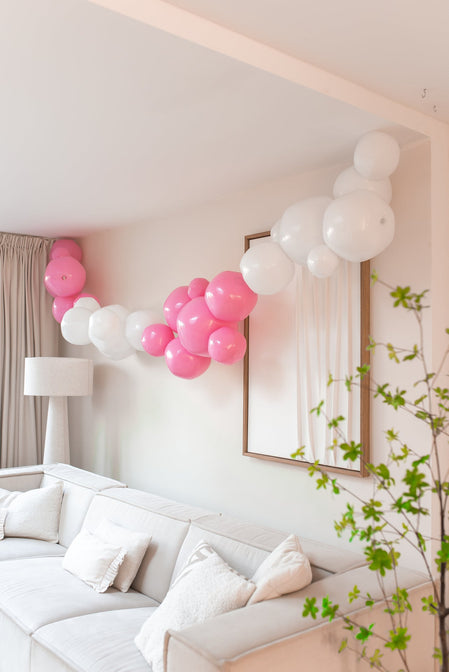 Wiederverwendbare 3er-Ballongirande Rosa - Balloony