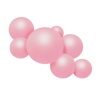 Wiederverwendbare Ballongirlande aus 7 pastellrosa Ballons - Balloony 