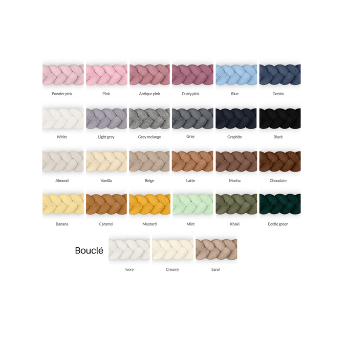 Stofsamples Bedbumper