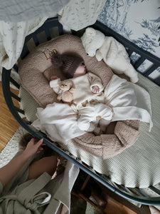 Teddy Babynestchen Beige - mit gesticktem Namen 