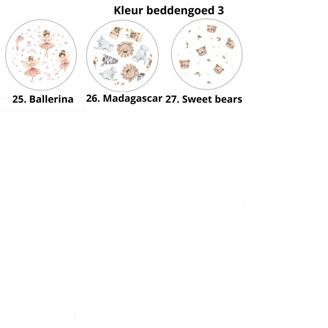 Bettbezug mit Rüschen (mehrere Farben/Muster)