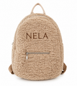 Teddy Kinderrucksack mit gesticktem Namen - beige 