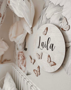 Schmetterling Wandlampe mit Namen