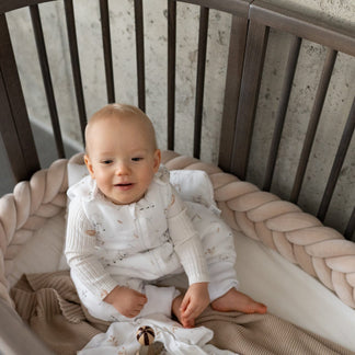 Geflochtene Bettumrandung Fishbone Mini – Lulumi