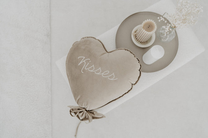 Herzballonkissen Deluxe - Latte