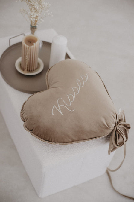 Herzballonkissen Deluxe - Latte