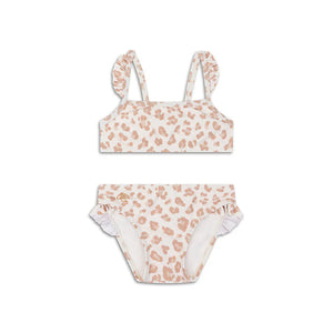 Leopard Beige Mädchen UV-Bikini