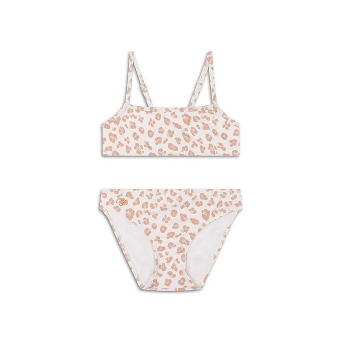 Leopard Beige Mädchen UV-Bikini