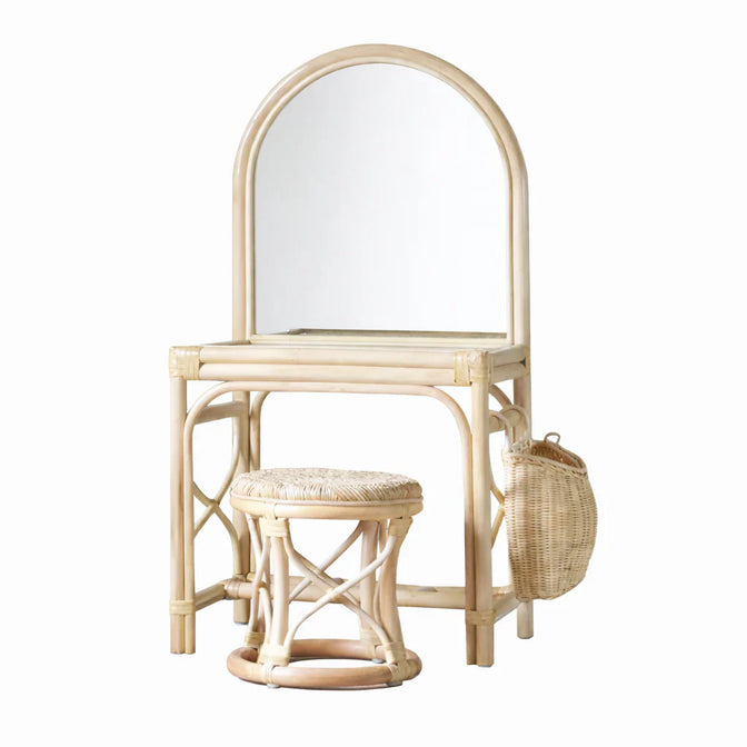 Rotan Kaptafel met Kruk