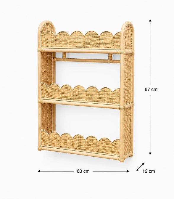 Rotan boekenrekje wandrek
