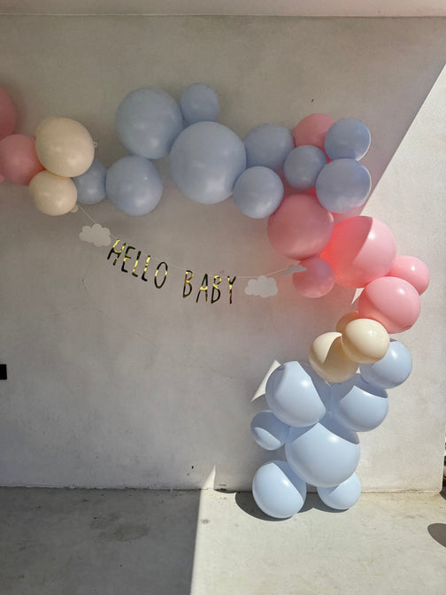 Wiederverwendbare 3er-Ballongirlande, Pastellrosa, 2er-Set - Balloony