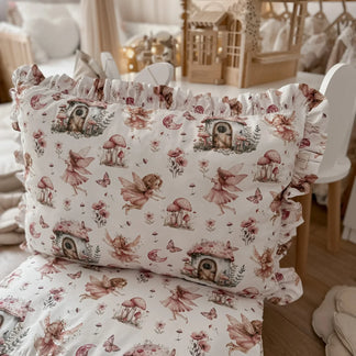 Bettbezug mit Rüschen (mehrere Farben/Muster)