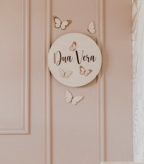 Schmetterling Wandlampe mit Namen