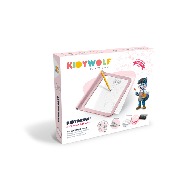 KIDYDRAW-PRO Tekentablet pink - KIDYWOLF