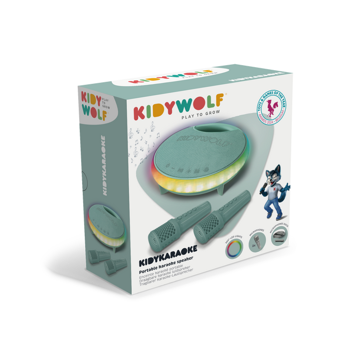 KIDYKARAOKE Karaoke speaker met 2 microfoons - KIDYWOLF