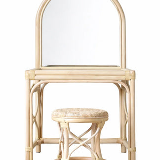 Rotan Kaptafel met Kruk