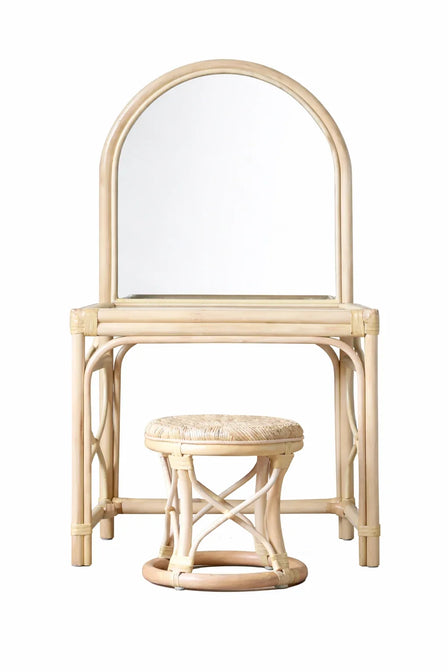 Rotan Kaptafel met Kruk