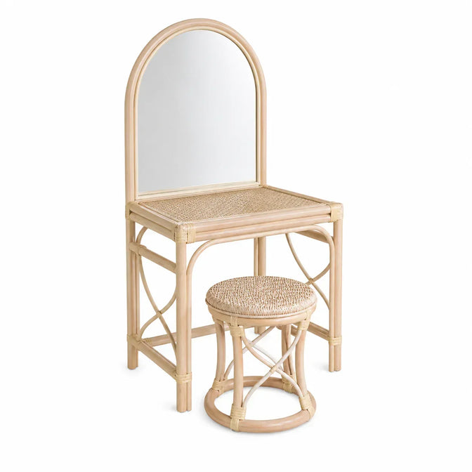 Rotan Kaptafel met Kruk