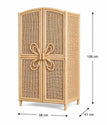 Rotan Kinderkast met bloemendetail
