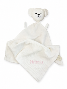 Teddy Troostknuffel van Biologisch Mousseline - Gepersonaliseerd